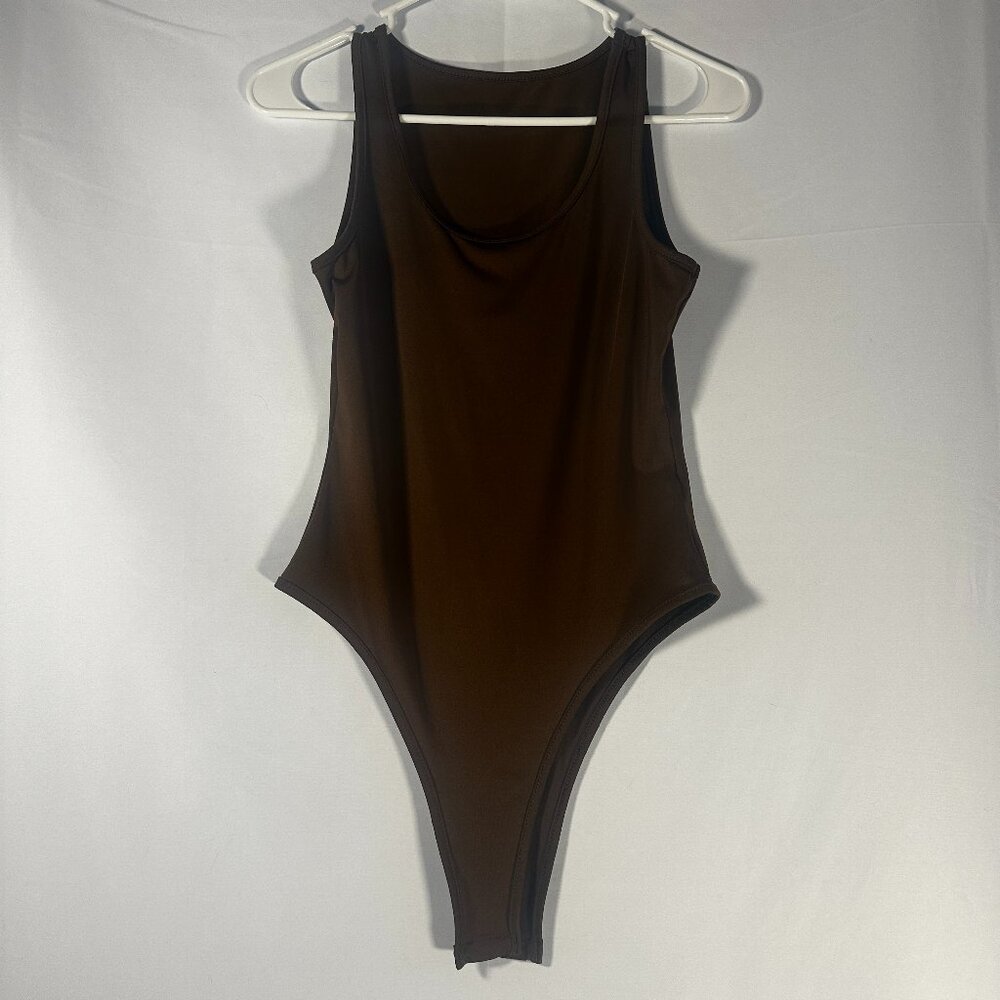 SHEIN Chocolate Brown Tank Bodysuit Size M
